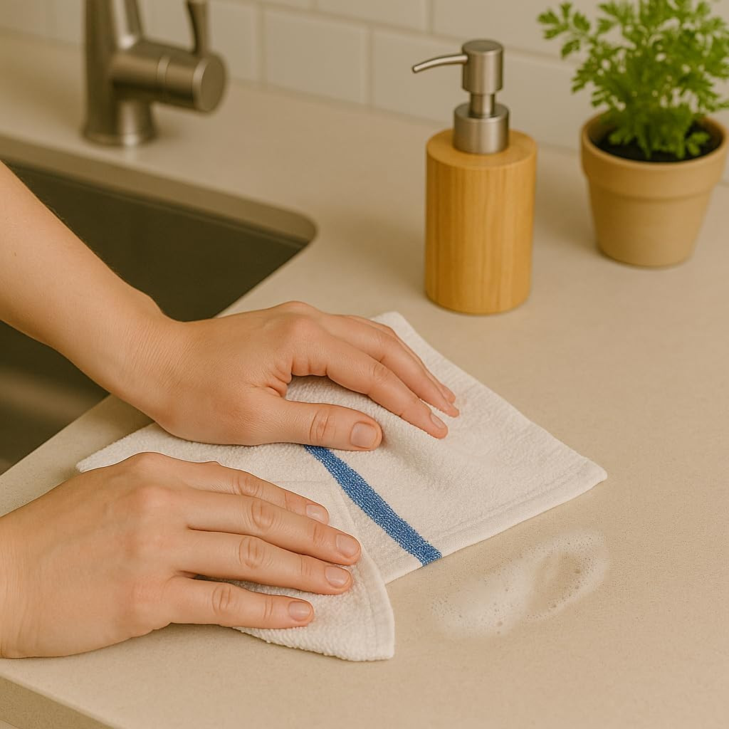 Bar Mop Towels – 12 Pack (16″X19″) – 100% Cotton High Absorbency Kitchen Towels