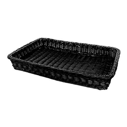 G.E.T. Rectangular Black Polypropylene Washable Basket – 18″L x 12 1/4″W x 2