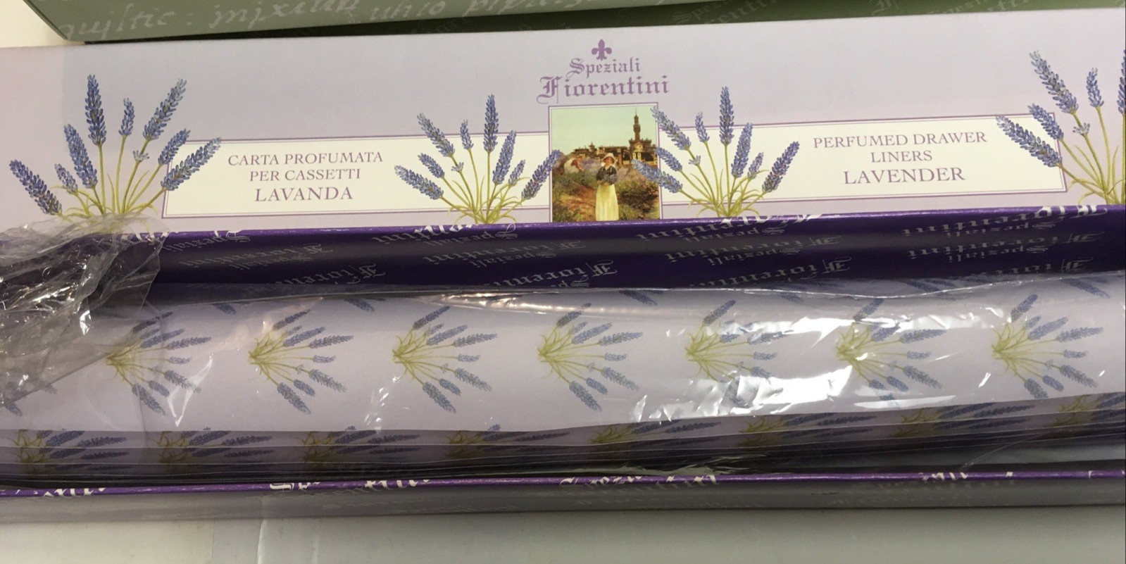 PERFUMED DRAWER LINERS, 6 SHEETS ASSORTED FRAGRANCE SOLD SEPARATE MADE IN ITALY
