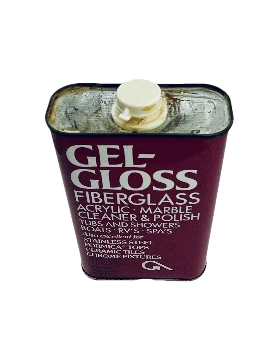GEL GLOSS FIBERGLASS ACRYLIC MARBLE CLEANER AND POLISH 16 FL OZ VINTAGE
