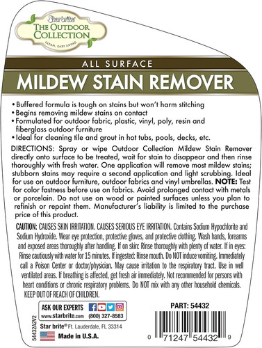 STAR BRITE Outdoor Collection Mildew Stain Remover, Professional Strength