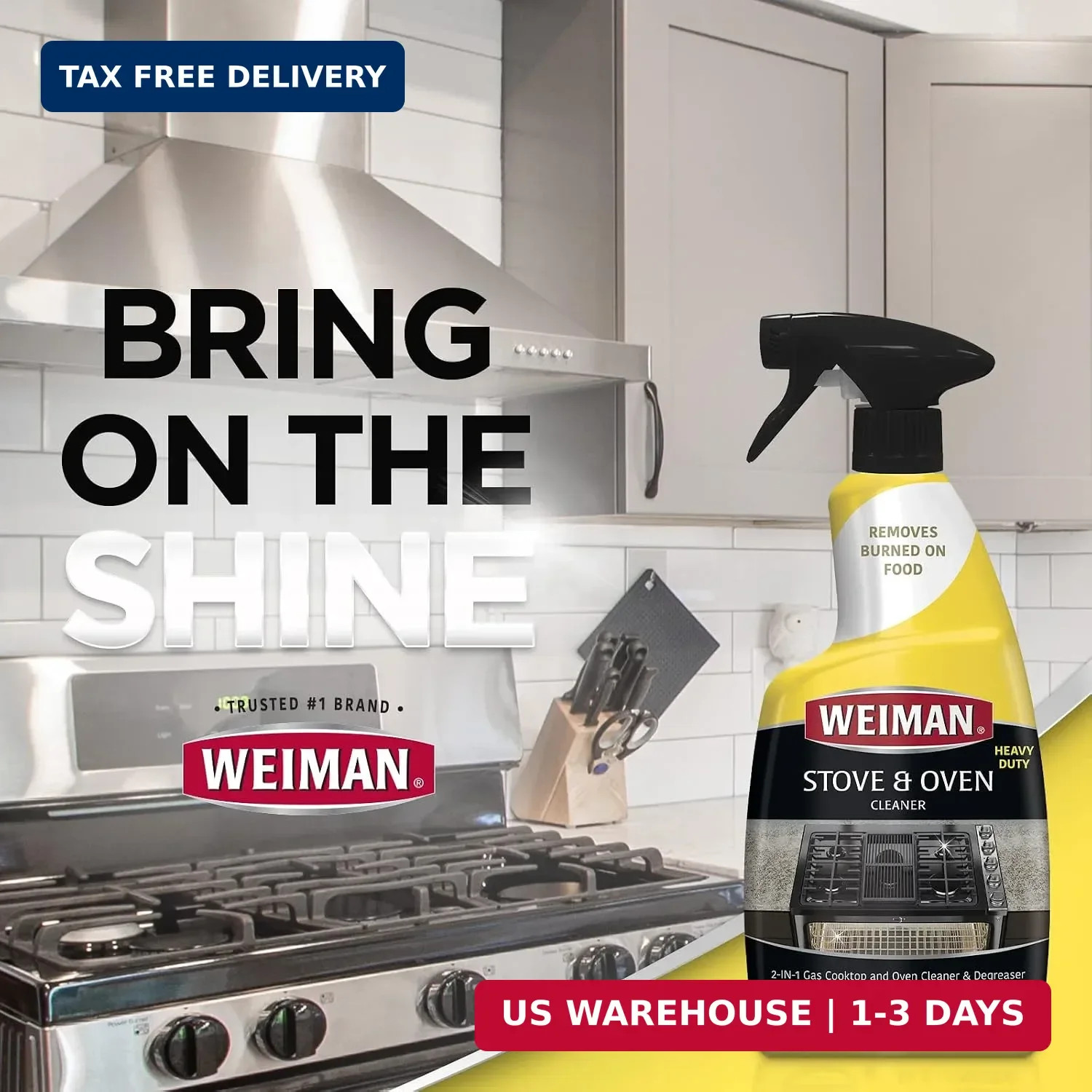 Heavy Duty Stove and Oven Cleaner and Degreaser for Glass, Ceramic Cookto
