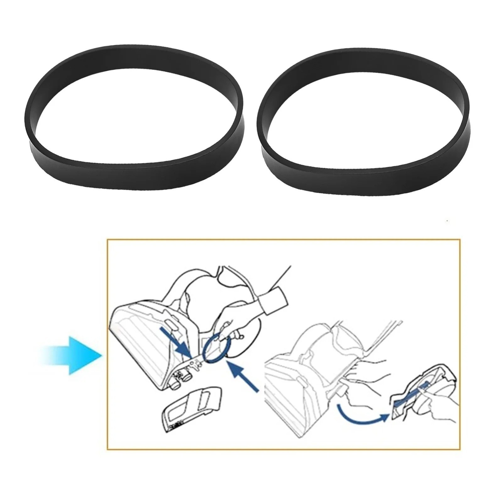 Vacuum Cleaner Belts Style 1606428 Replacement Belt for Bissell Vacuum 2 Pack