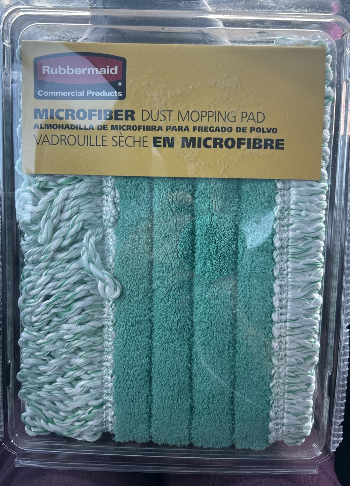 Rubbermaid Commercial Products Microfiber GREEN 18″ Dust Pad w/ Fringe Q408 FS