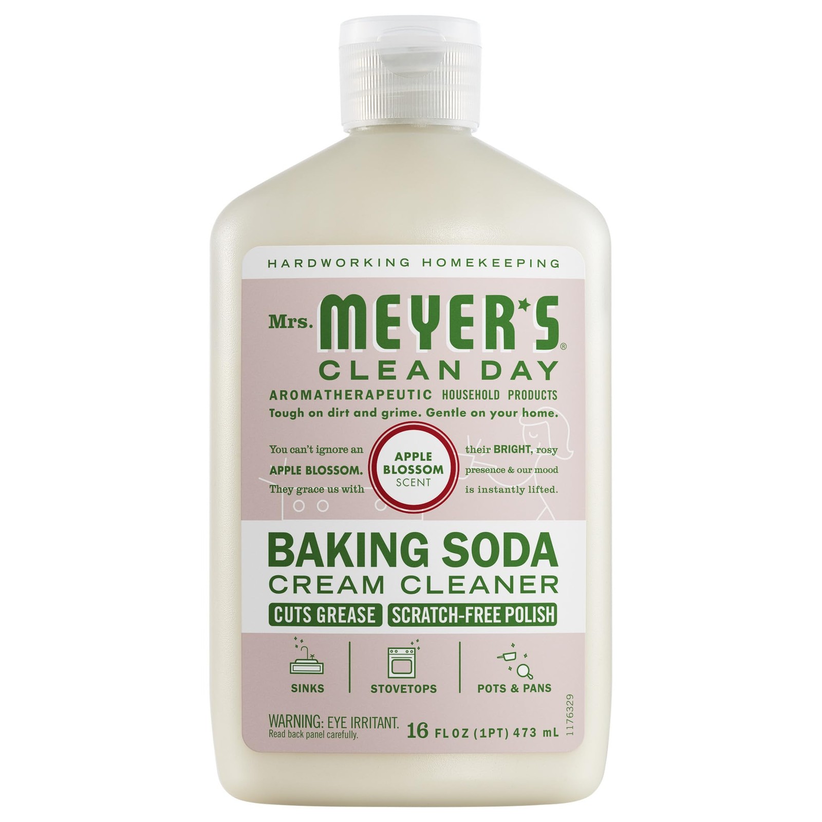 MRS. MEYER’S CLEAN DAY Baking Soda Cream 16 Fl Oz (Pack of 1), No Color