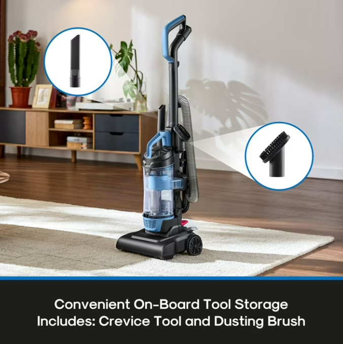 Mainstays Lightweight Bagless Upright Vacuum Cleaner with Brush and Crevice Tool
