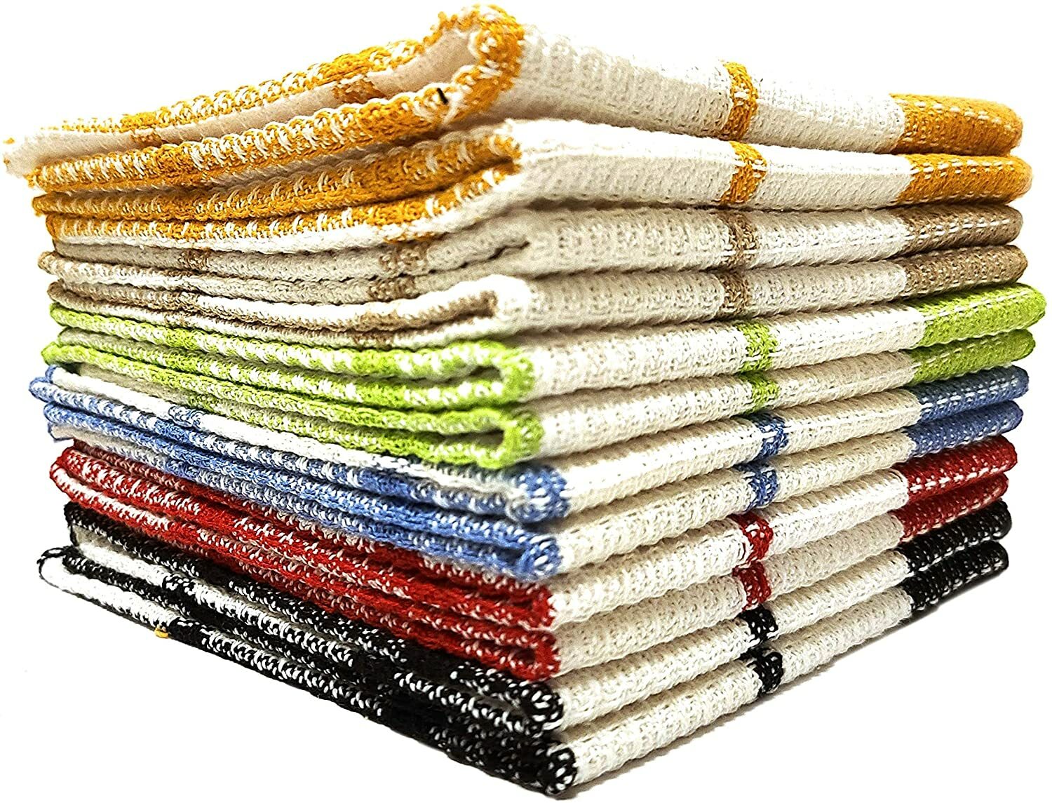 Kitchen Dish Cloths 100% Cotton Super Cleaning Cloth Towel 13×13 Pack Of 12.