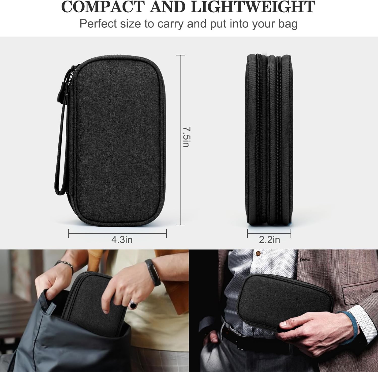 FYY Travel Cable Organizer Pouch Electronic Accessories Carry Case Portable Wate