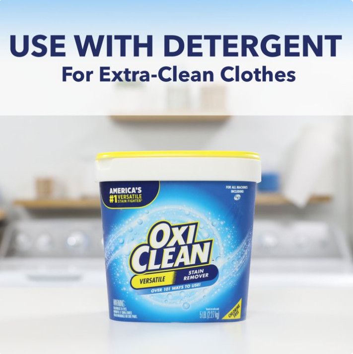 4 Pack OxiClean Versatile Stain Remover Powder, Around the Home&Laundry,5 lb Pk