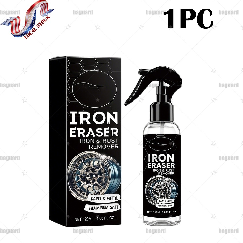 Iron Eraser Rust Remover Spray, Car Wheel Paint Brake Dust Fast Cleaner 120ML US