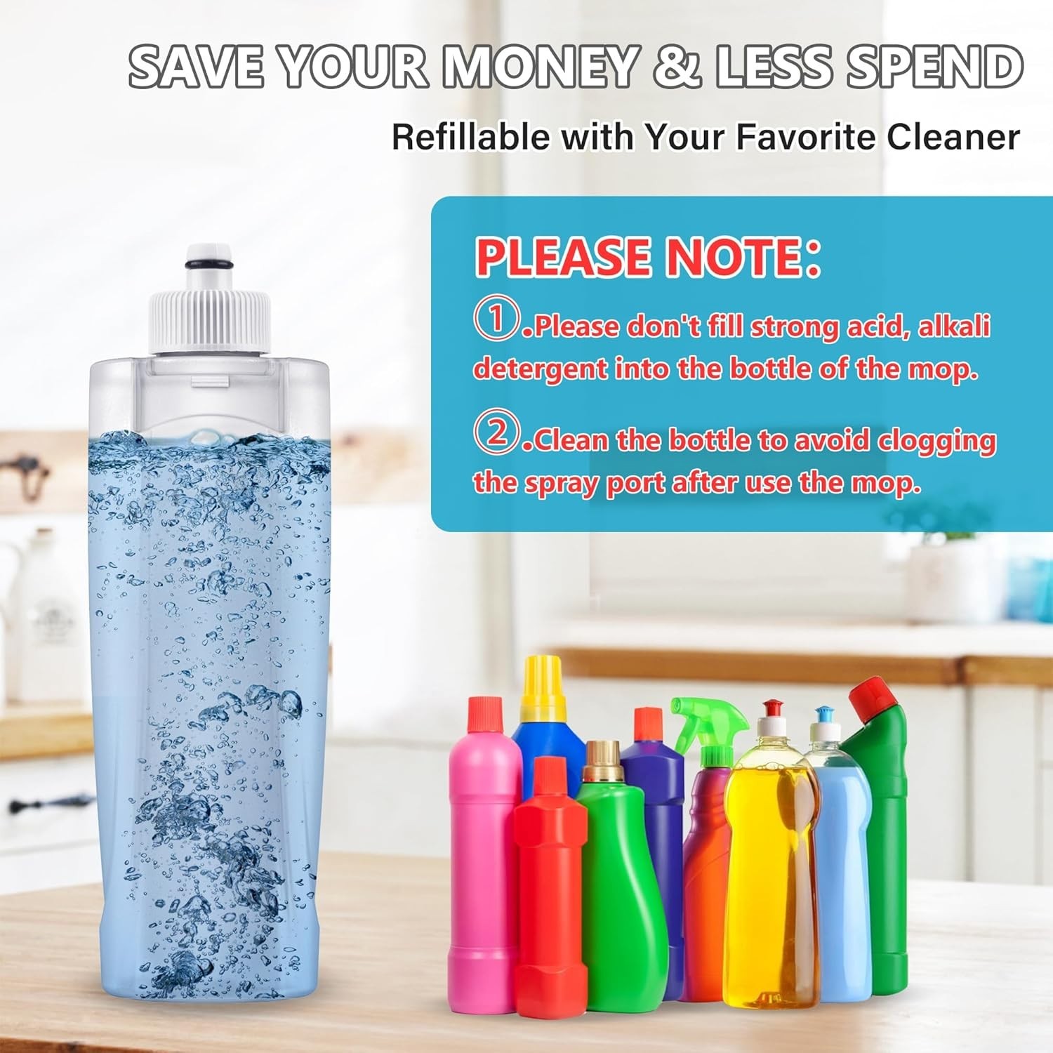 Professional Quality Spray Mop for All Floor Types – Washable Pads Included