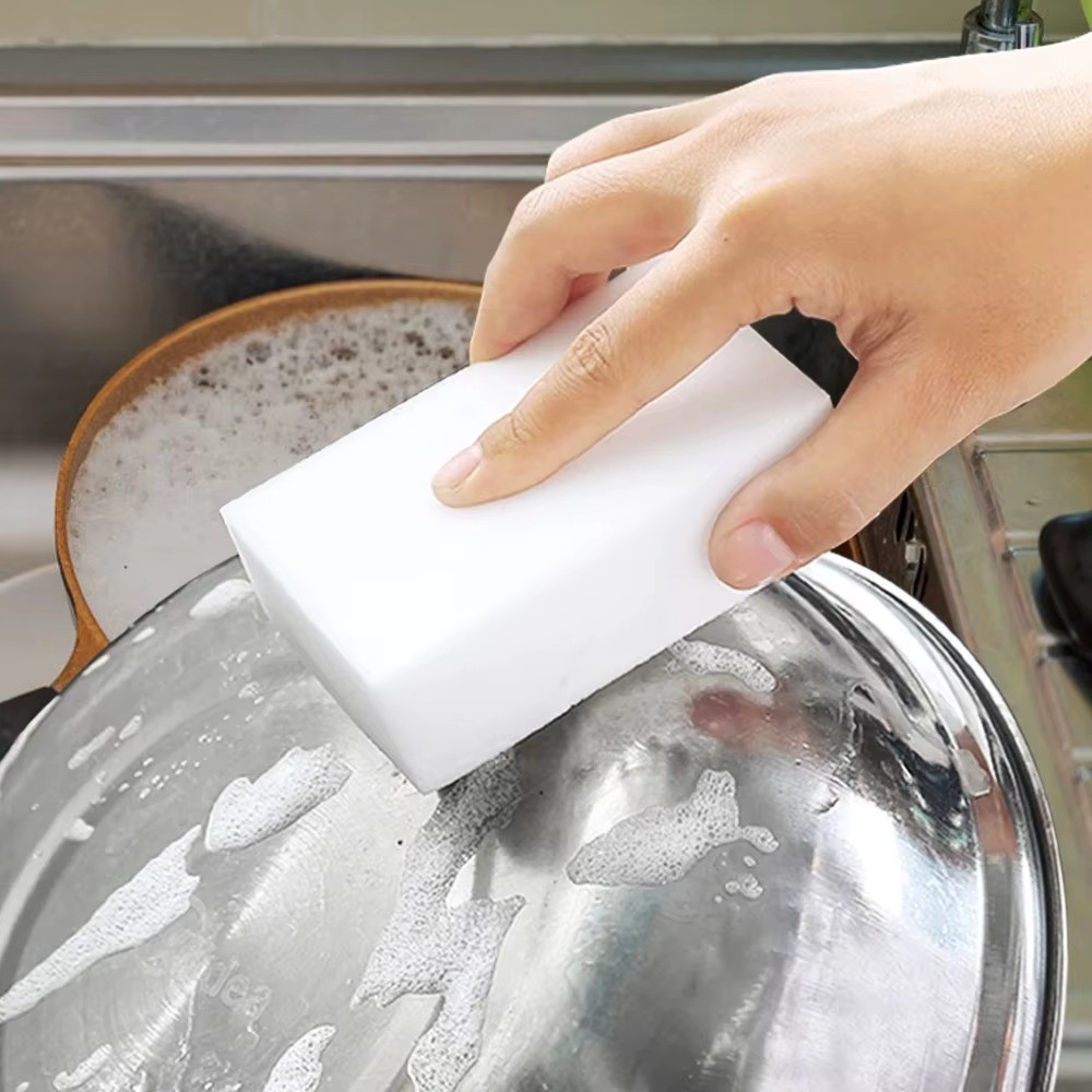 100 PCS Sponge Eraser BULK PACK Melamine Cleaning Foam 3/4″ Thick Kitchen Bath