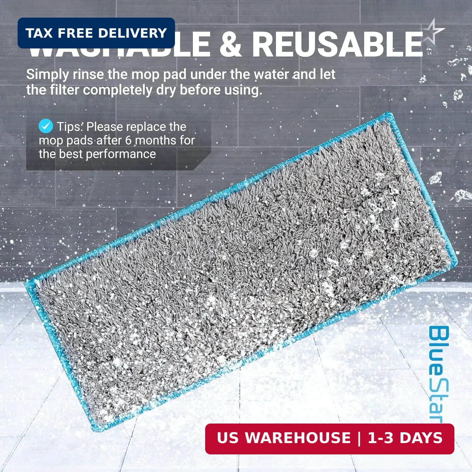 10 Packs m6 Washable and Reusable Wet Mopping Pads – Compatible with i