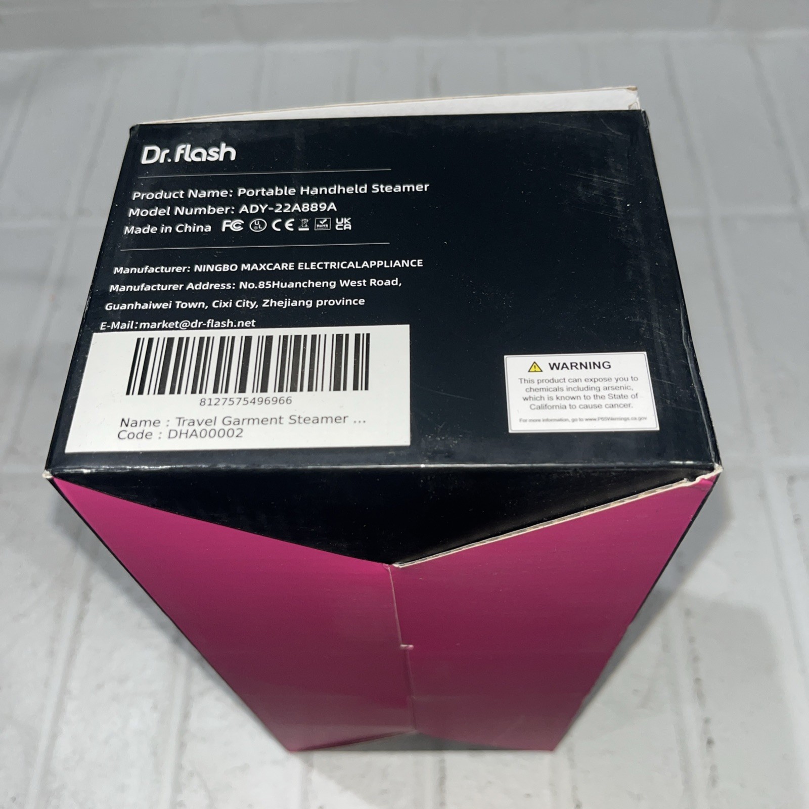 NEW!! Dr.flash Steamer 1200W Strong Steam Fast Heating Rotatable Silver Pink
