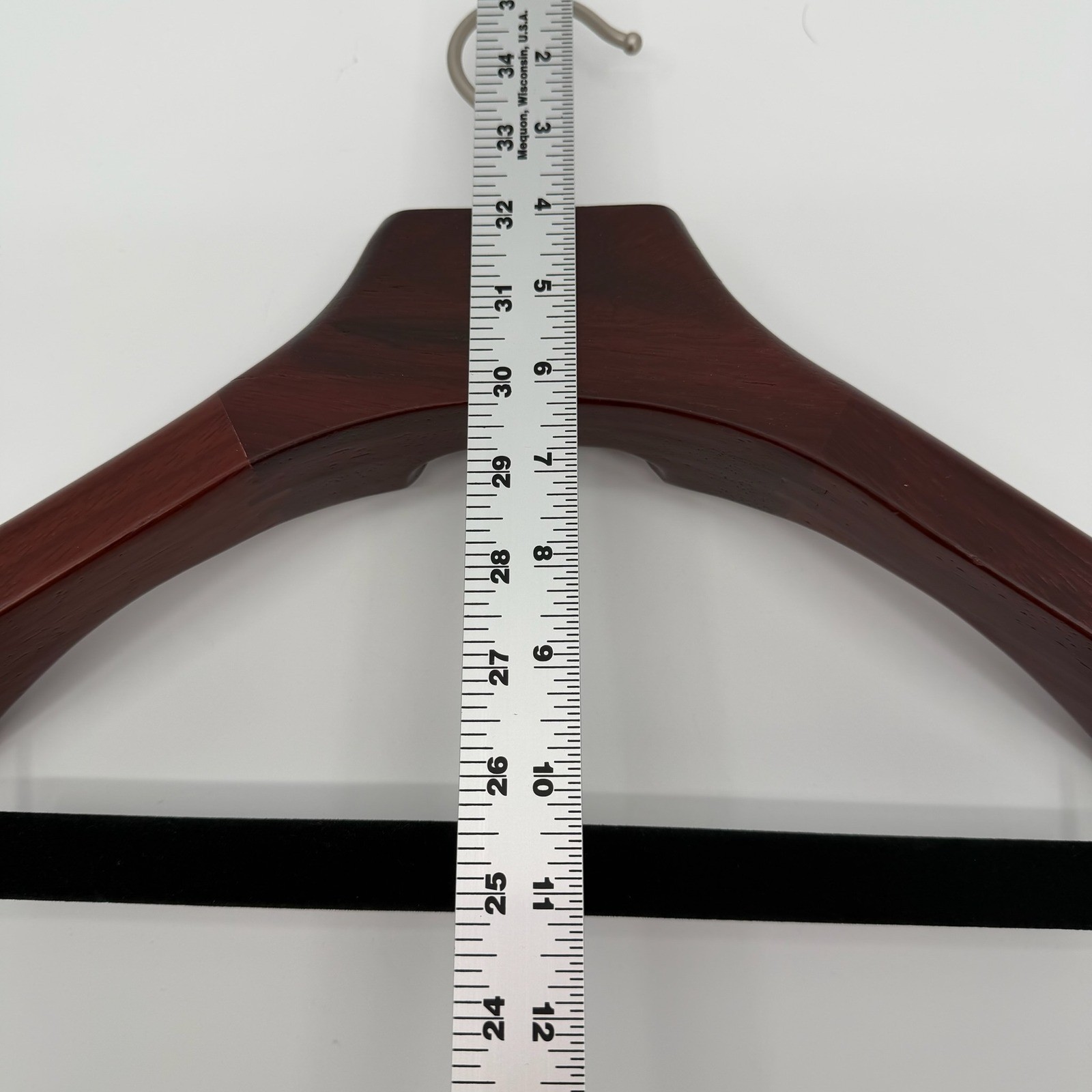 Butler Luxury Tailor Made Suit Hanger Wooden Velvet Trouser Bar Wide Shoulder
