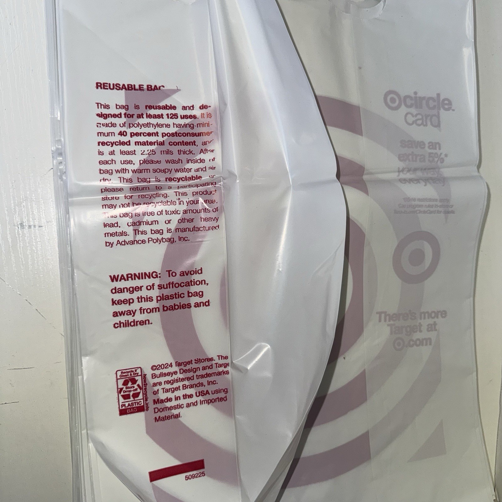 Target Plastic Grocery Bags New Folded Art Crafts Trash Bag 100 Count