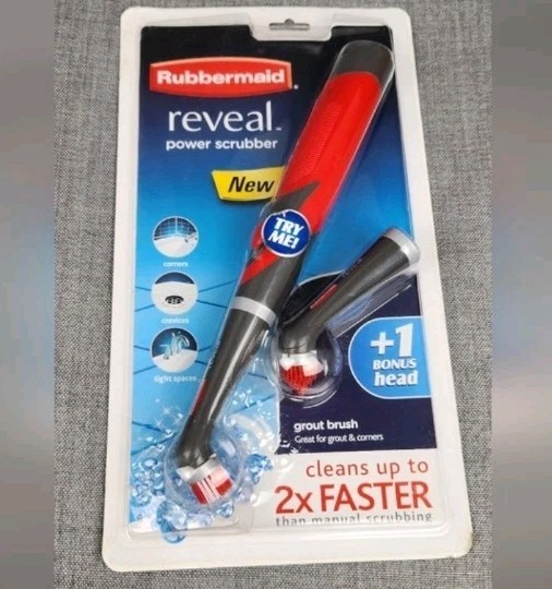 Brand New Rubbermade Reveal Power Scrubber. Battery Powered