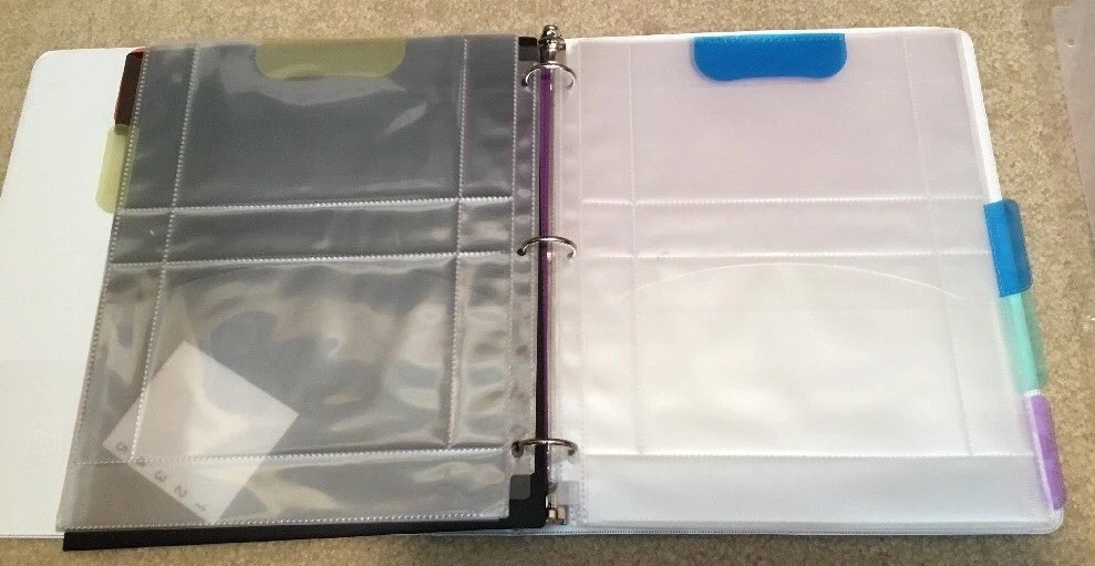 DIY 3-Ring Coupon Budget Organizer Binder Divider Tabs, Zippered Storage Pouch