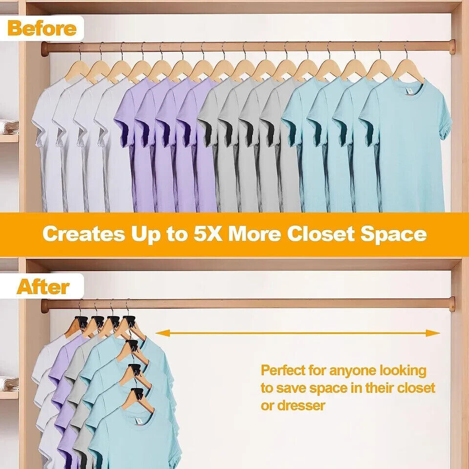 25 pcs Clothes Hanger Connector Hooks Closet Hangers Organizer Space Saving Clip