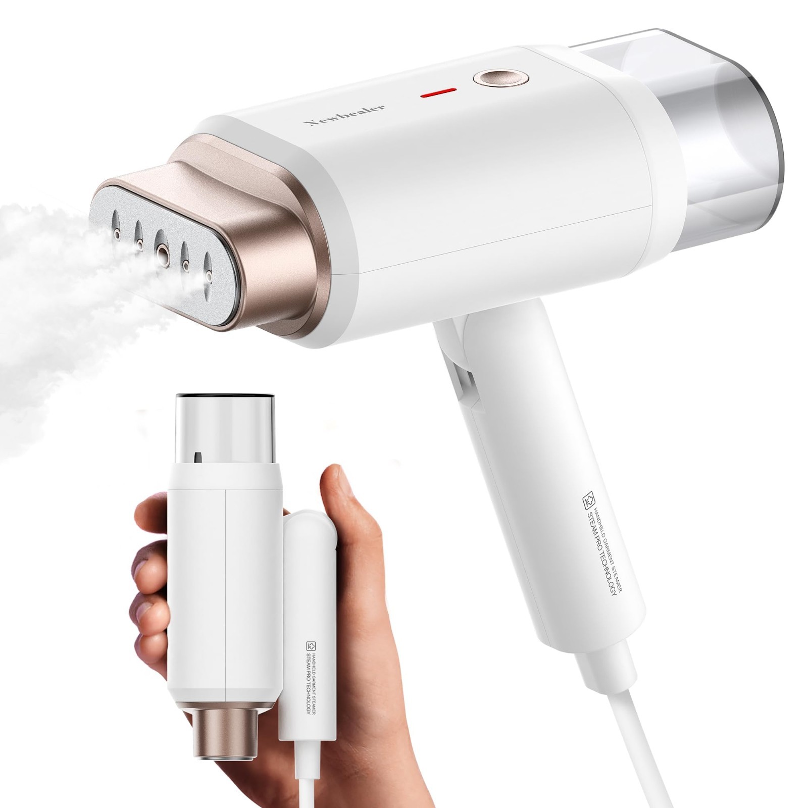 Newbealer Steamer for Clothes, 1200W Travel Steamer with Horizontal & Vertical