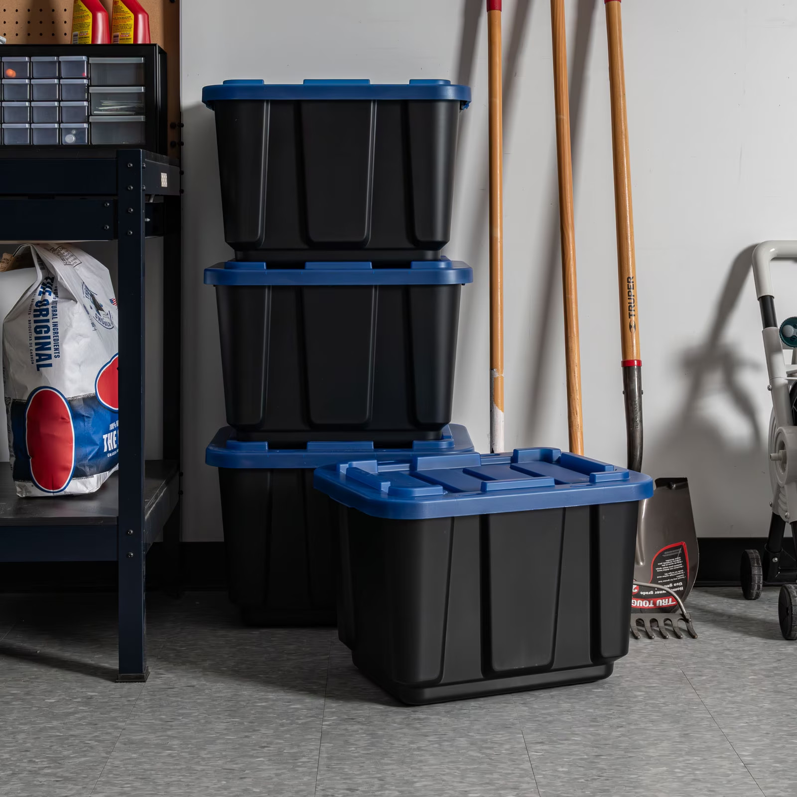 [4 PACK] IRIS 12 Gal Plastic Storage Containers Latching Lids