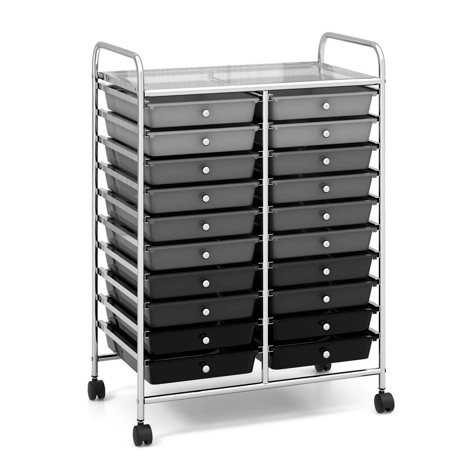 Costway 20 Drawers Rolling Cart Storage Scrapbook Paper Studio – See Details