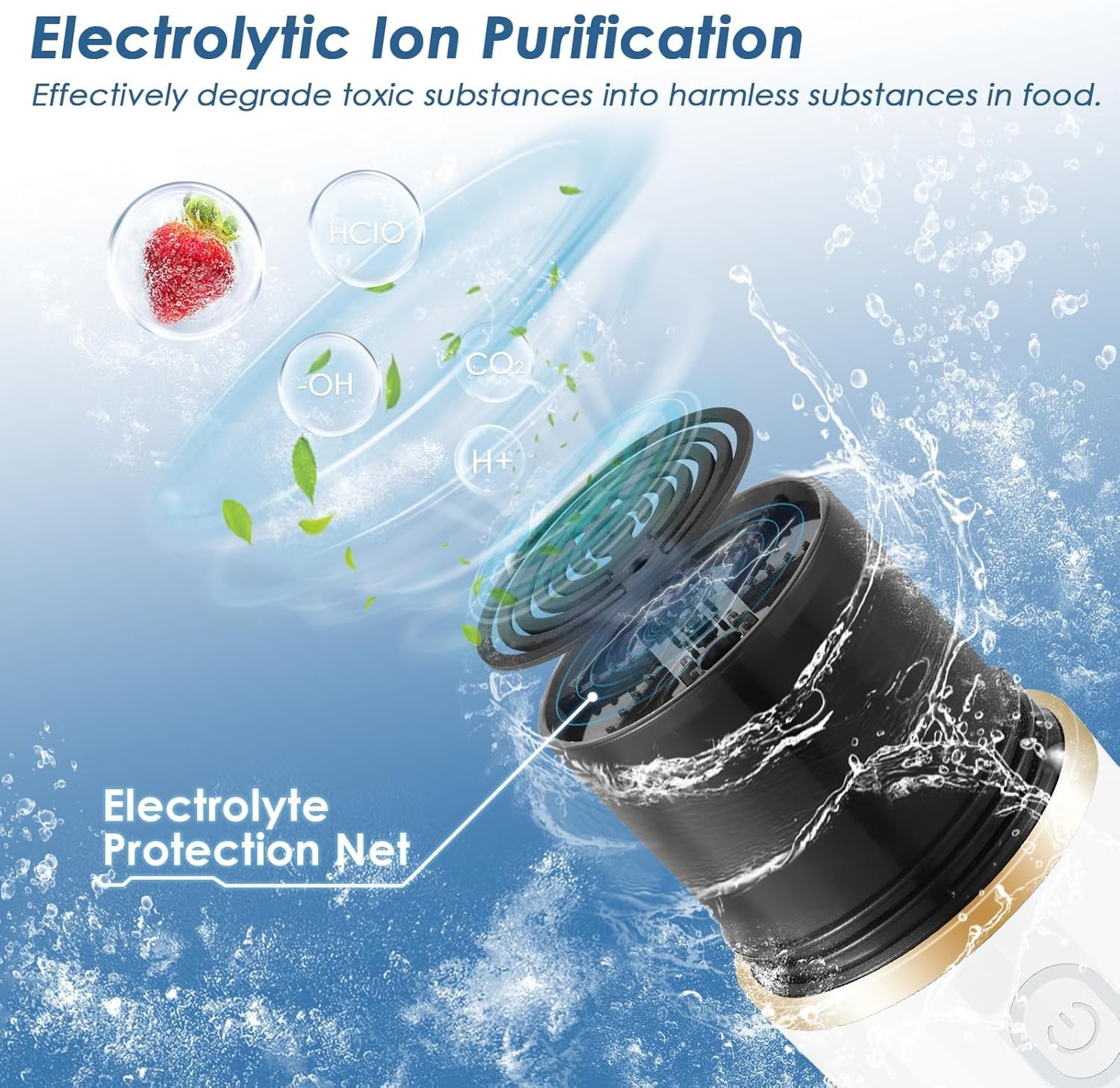 Fruit and Vegetable Purifier Cleaner Washing Machine Capsule Shape Disinfecti…