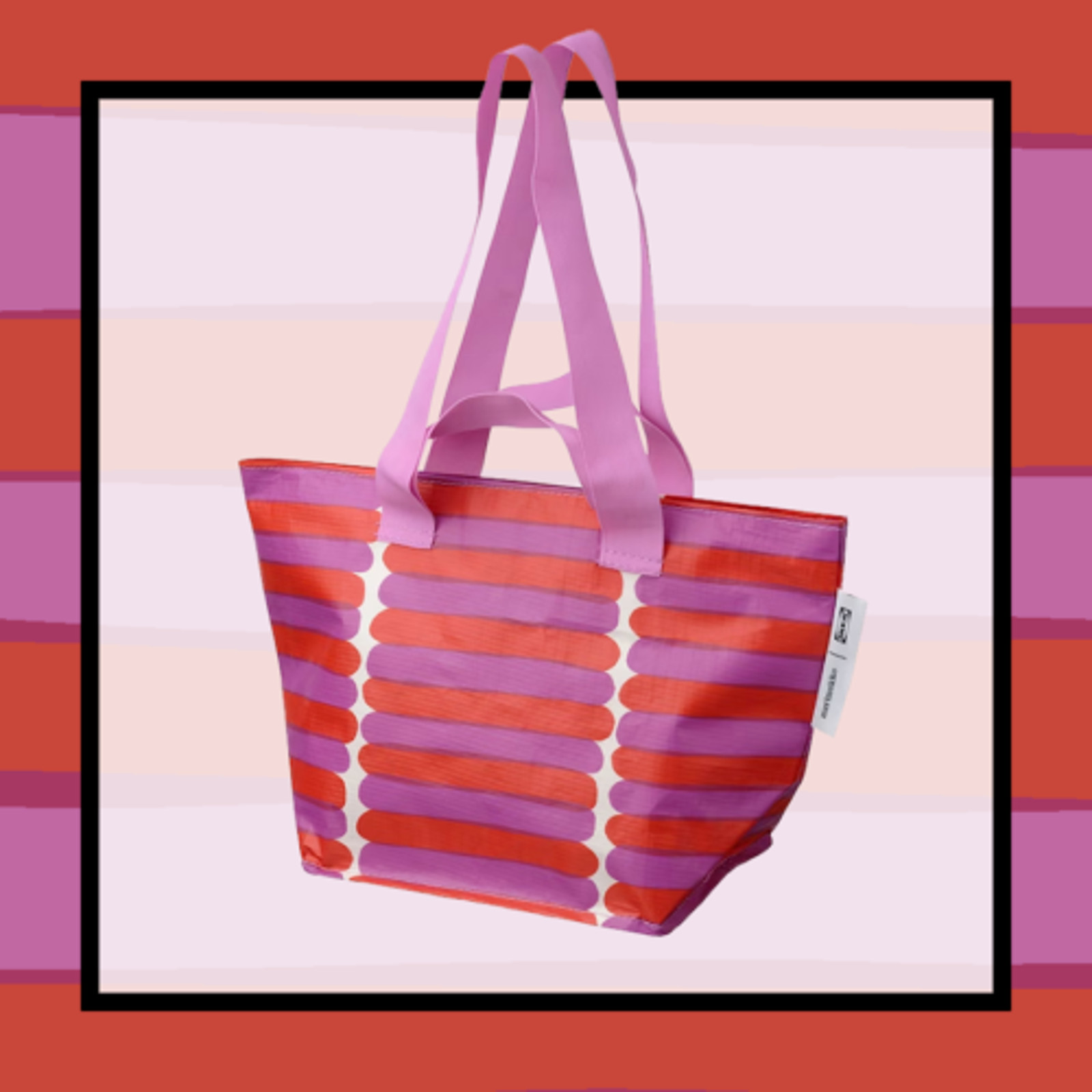 Marimekko ✕ IKEA BASTUA Reusable Shopping Bag, Pink ** LIMITED EDITION ** NWT