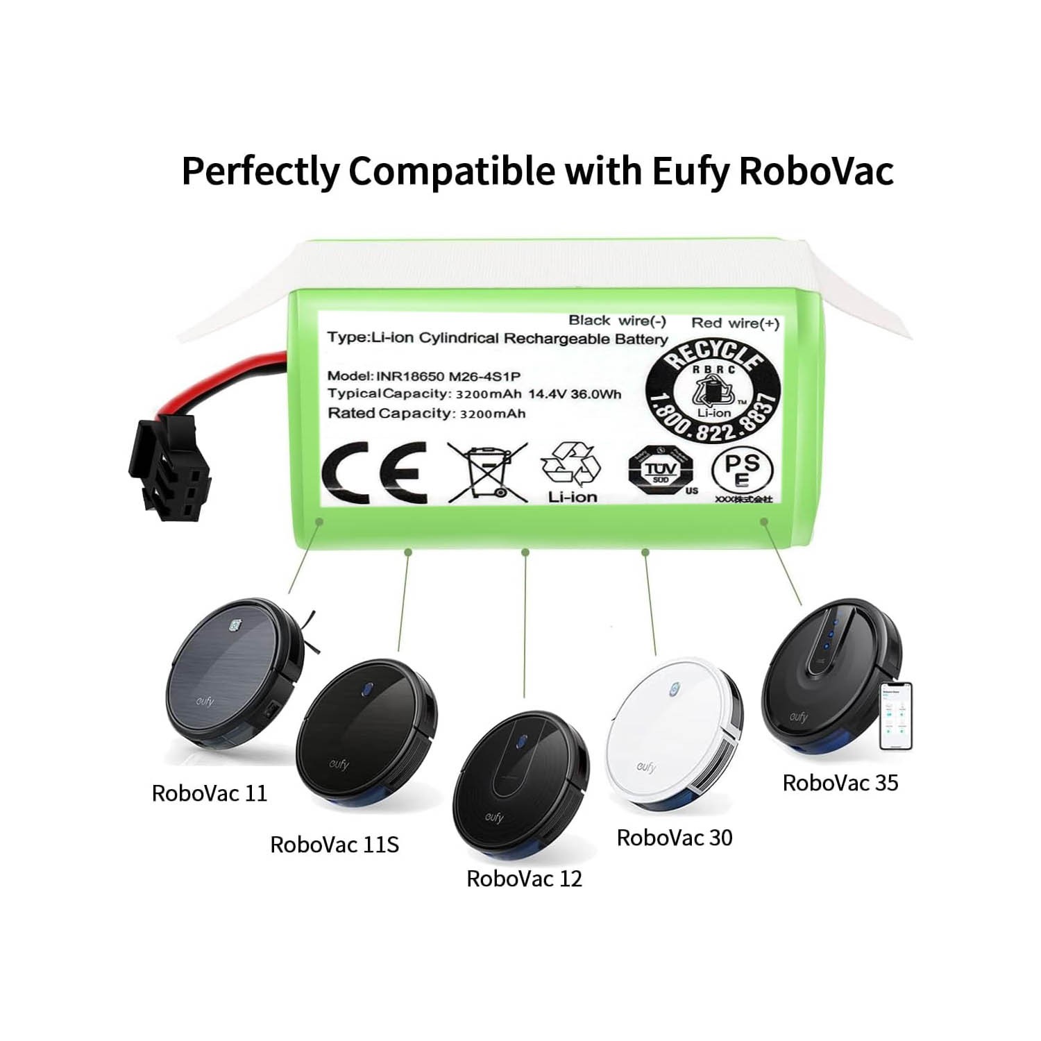 Replacement Battery for Lefant M310 Ultra, M330 Pro T700 M1 M201