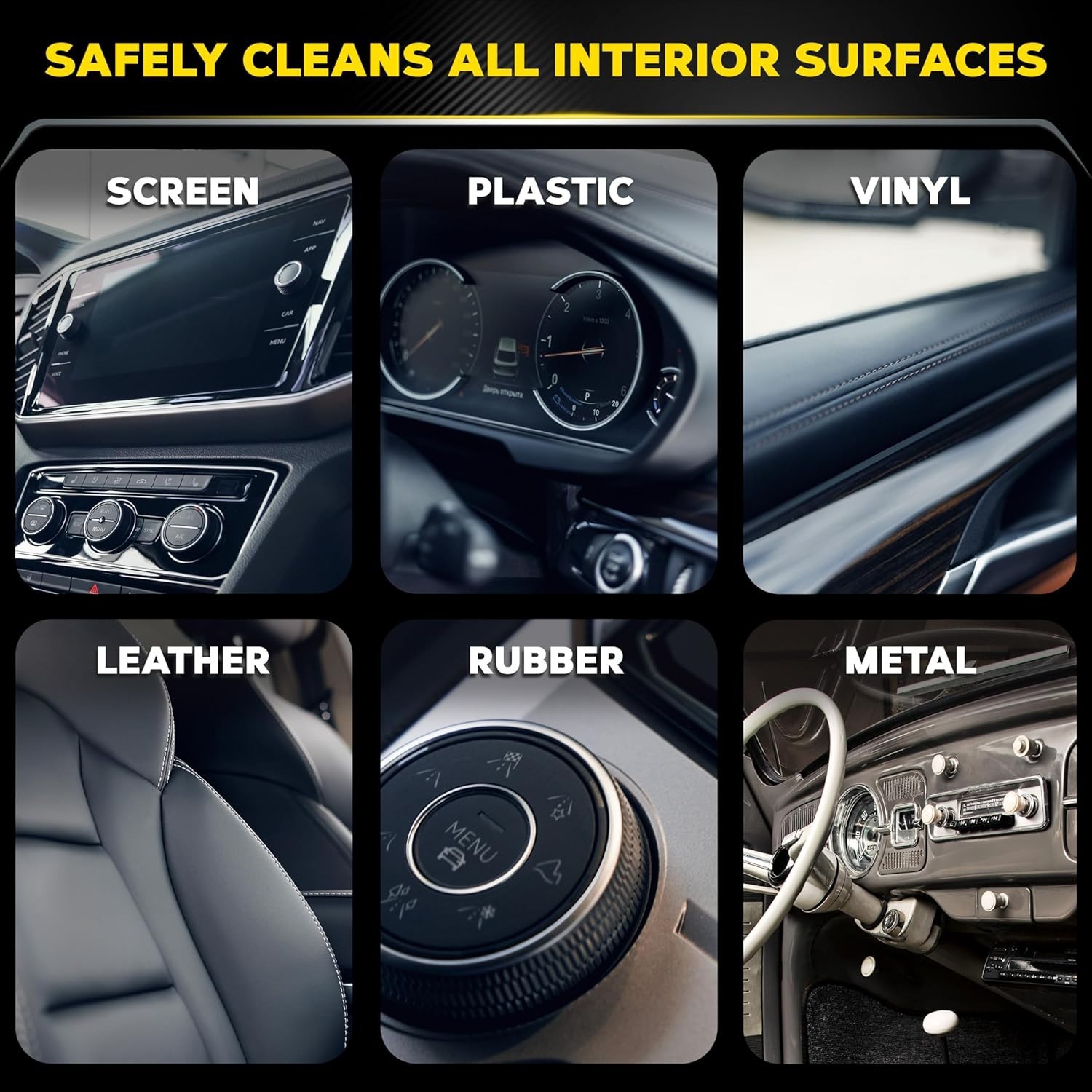 Quick Interior Detailer Cleaner Spray for Plastic Leather Vinyl 24oz