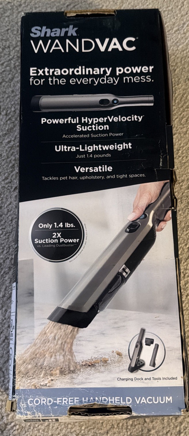Shark WANDVAC WV200 Cord-Free Handheld Vacuum (box Beat Up)