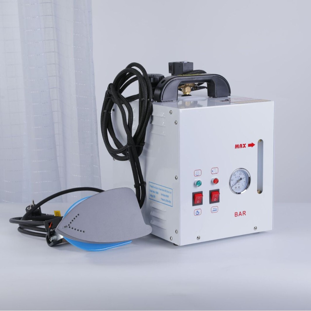 Electric Steam Iron 4L Boiler Commercial Dry Cleaner 1600W Booster w Drain Valve