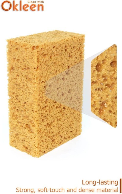 Wash Sponge. Made in Europe. 7.9×5.1×2.8 inches. Larg Item Package Quantity: 1