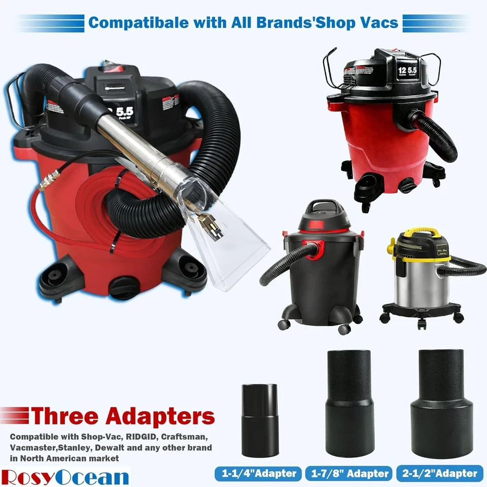 Universal Compatible with Any Brand Shop Vac Extractor Hose Kit Attachment with