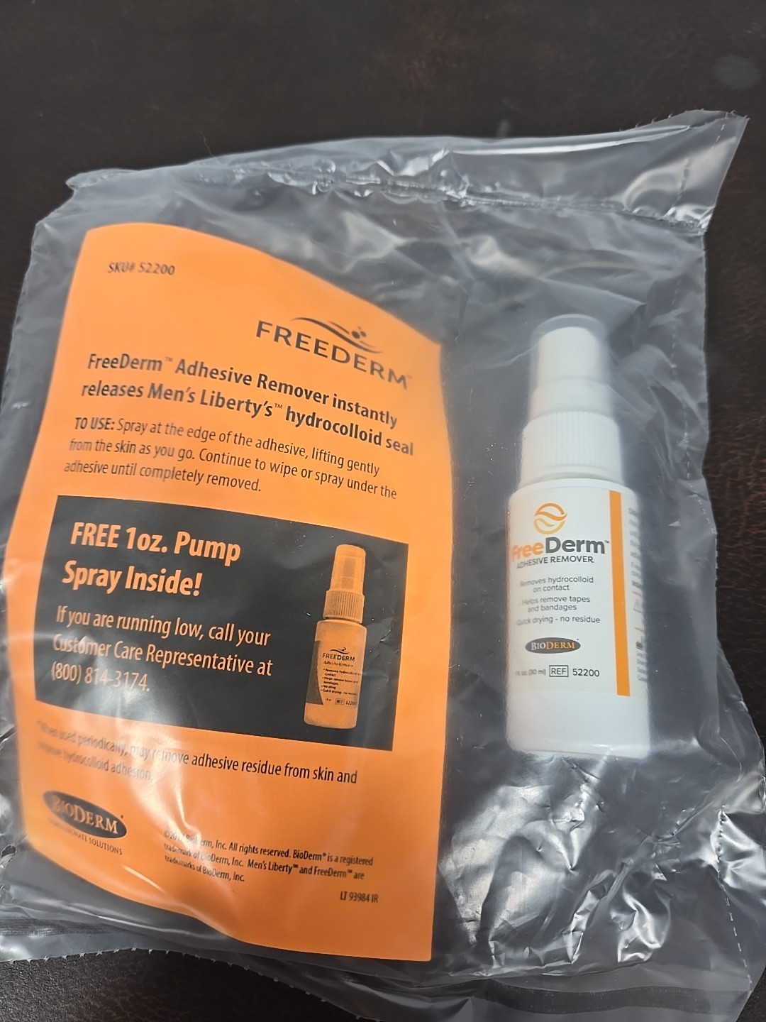 FreeDerm Adhesive Remover, 1.5 fl. oz. Pump Spray Bottle