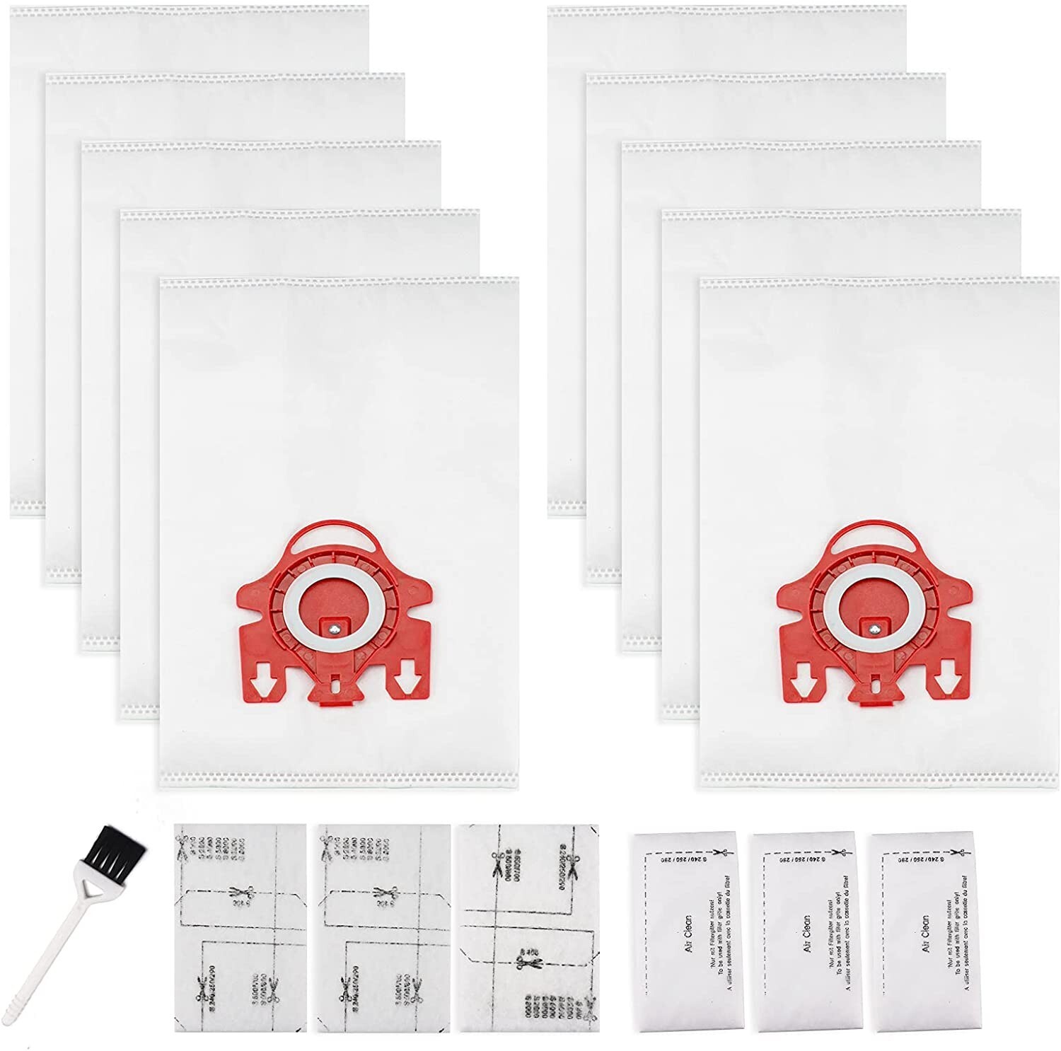 10 Pack Miele FJM Vacuum Dust Bags 3 Motor Protection Filters 3 Clean Filters