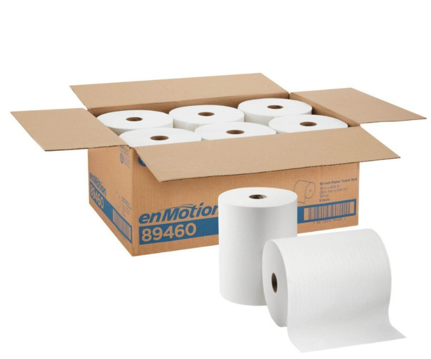 Georgia-Pacific enMotion 89460 Paper Towel Rolls 10″ x 800′ White 1-Ply 6 Pack..