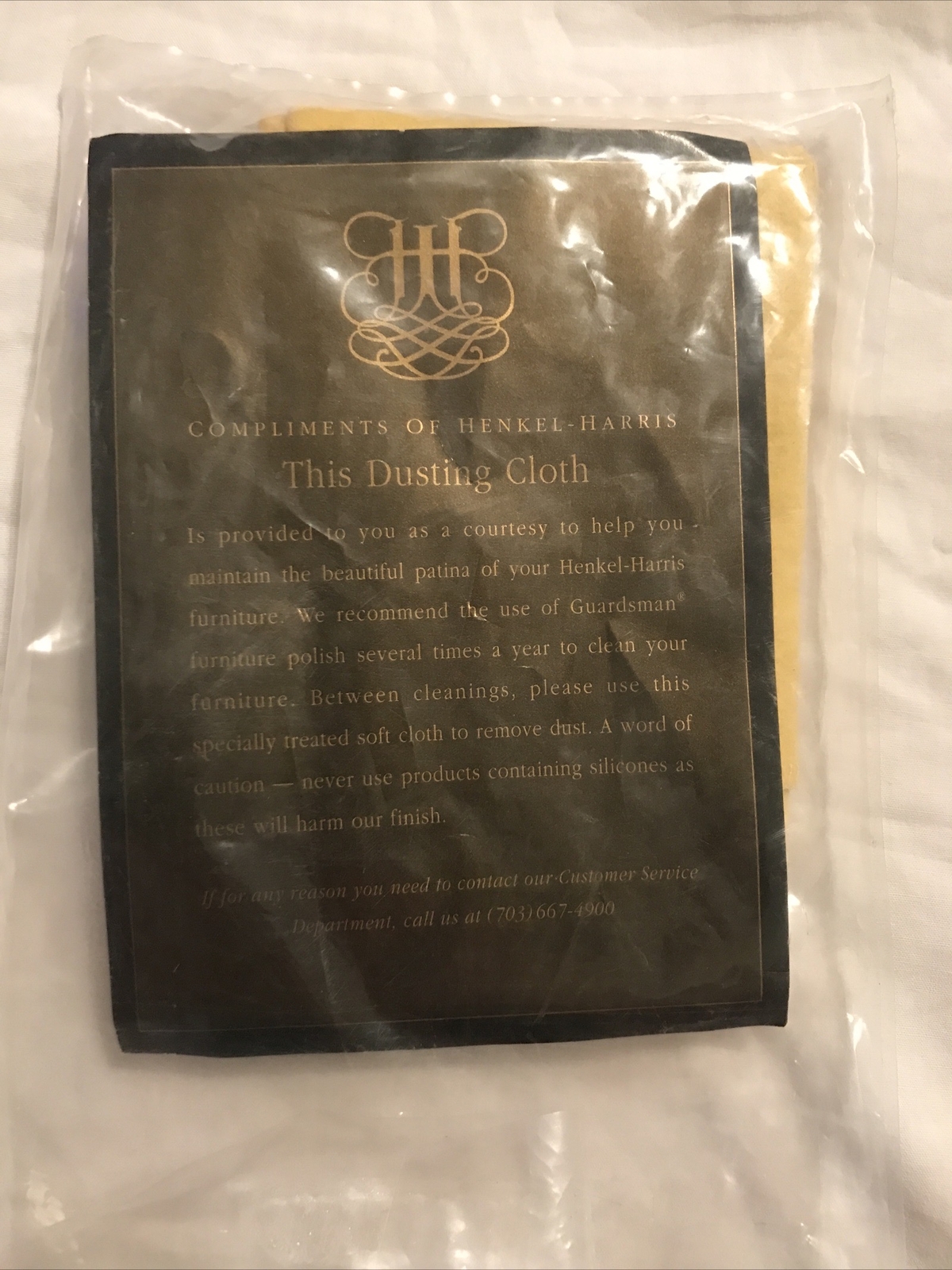 Vintage Henkel-Harris Furniture Dusting Cloth Guardsman