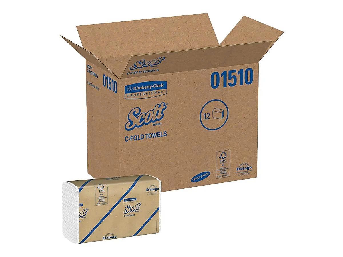 Scott Essential C-Fold Paper Towels, 12 PacksCase, 200 Sheets Each ( 01510 )