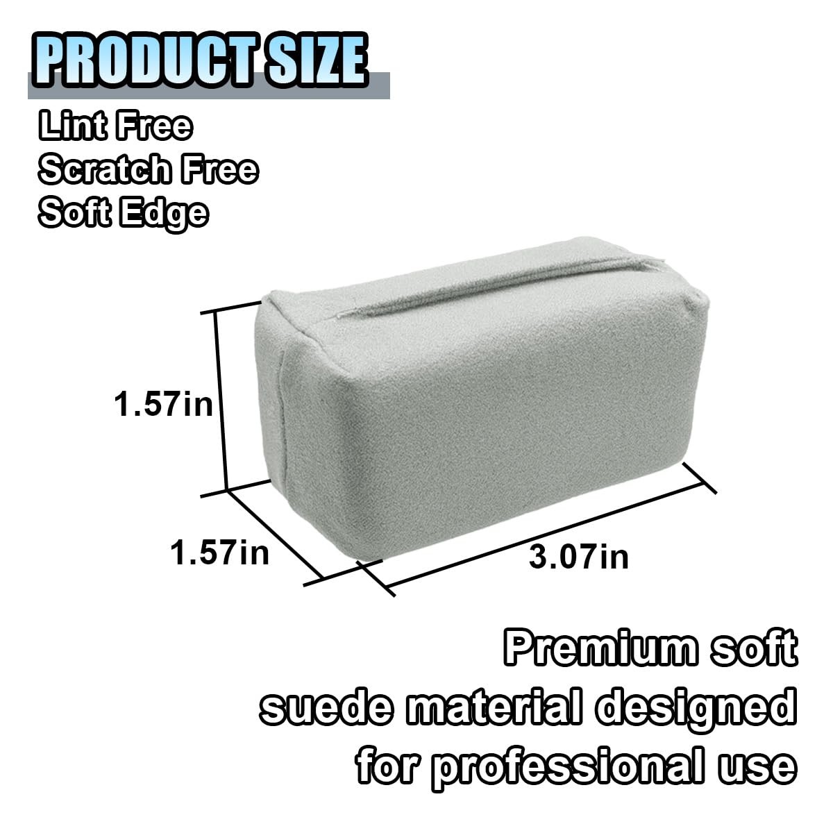 Suede Microfiber Applicator Pad Ceramic Coating Sponge 4PCS Gray Detailing