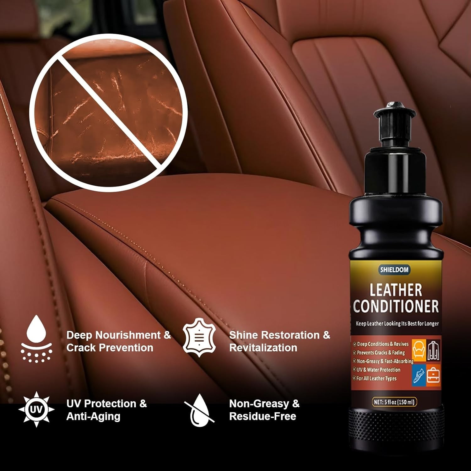 Leather Cleaner and Conditioner Kit for Luxurious Care—5 Essential Items