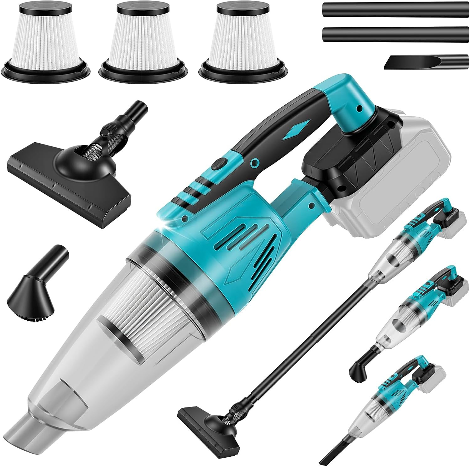 Cordless Vacuum Cleaner Compatible with Makita 18V Battery, Handheld Battery …