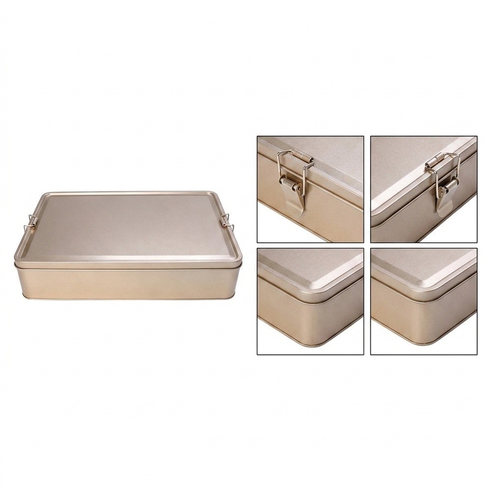 Rectangular Iron Boxes for Organizing For Home Garden Garage 30x20x6.5cm