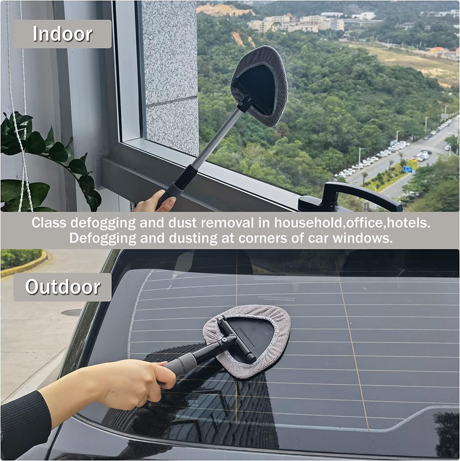 Windshield Cleaning Tool Kit Car Window Glass Wiper Cleaner Brush Extendable