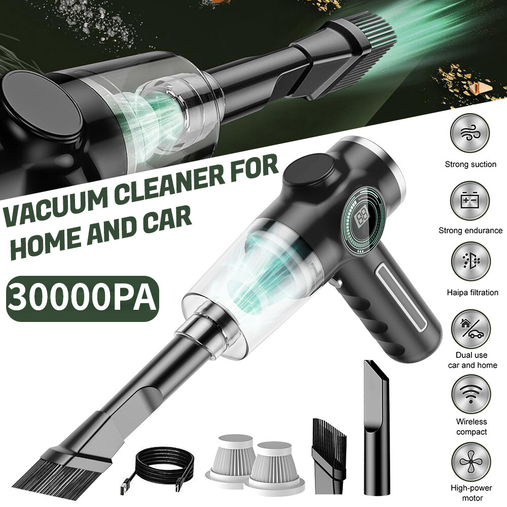 30000PA Aspiradora De Mano Para Casa Auto Carro Inalambrica Limpieza Carros 120W