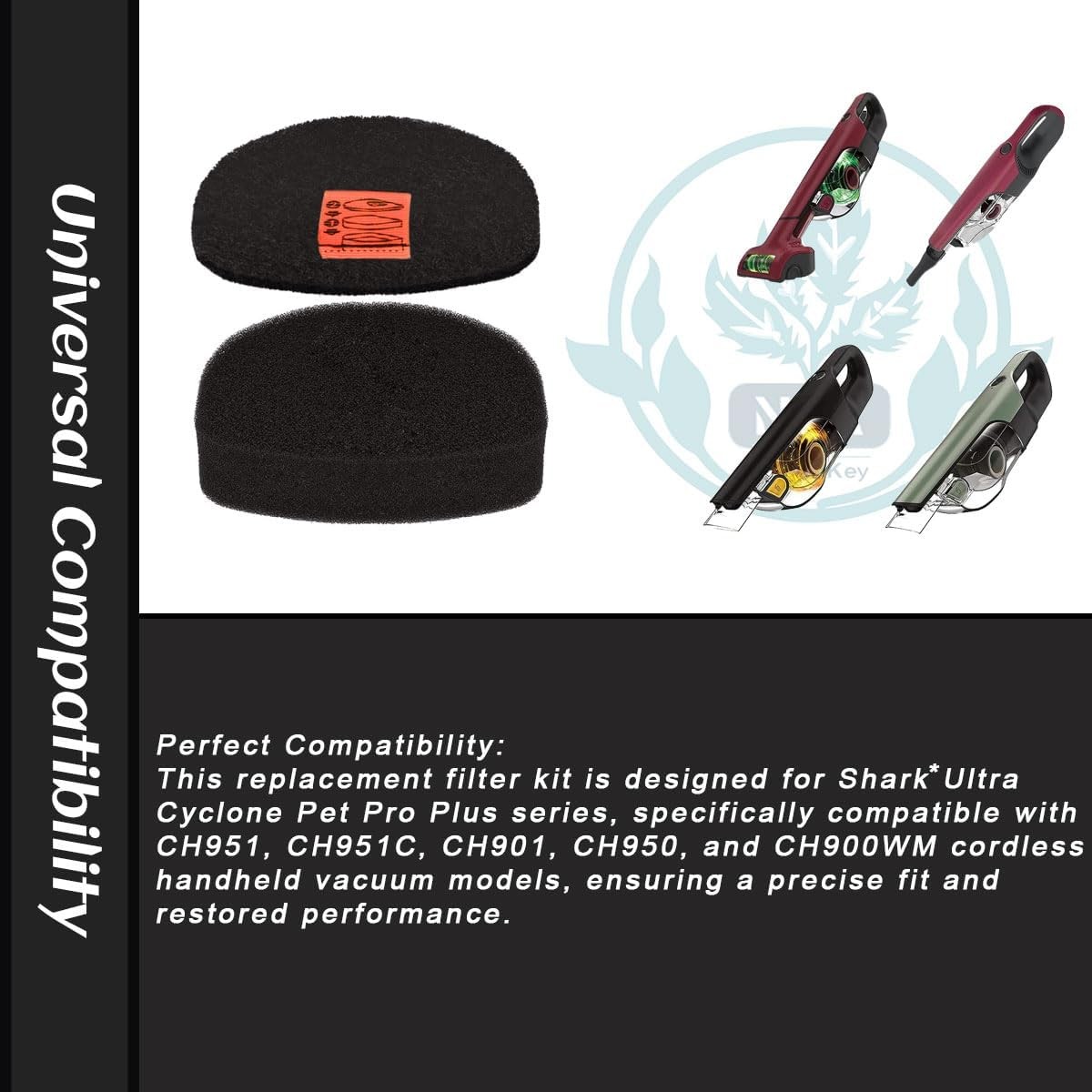 CH951 CH950 Filter Replacement for Shark Ultra Cyclone Pet Pro Plus CH951C