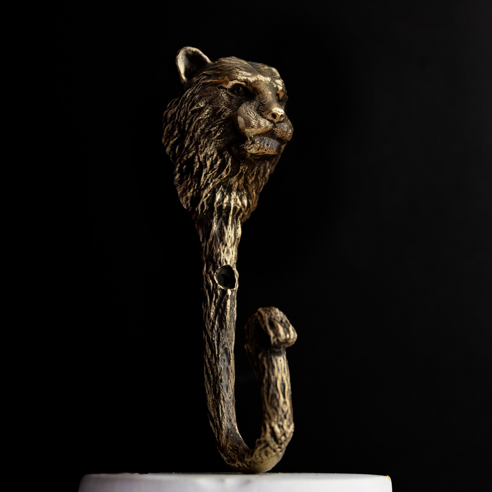 Tiger Wall Hook, Coat Hook, Strong Brass Tiger Head Hook, Bathroom Hook.