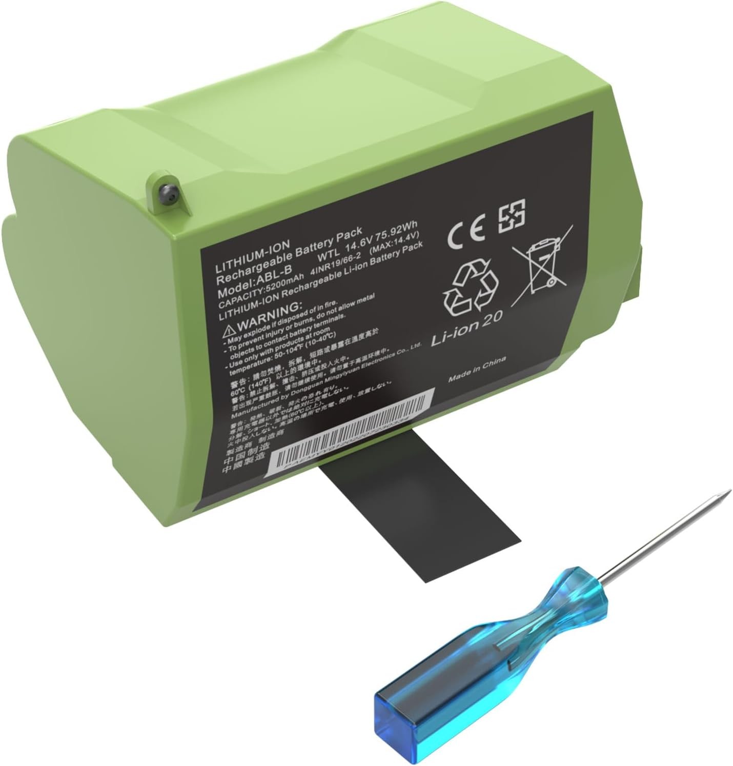 Upgraded 5200mAh ABL B Battery for Roomba S9 S9 Battery Replacement Compatible