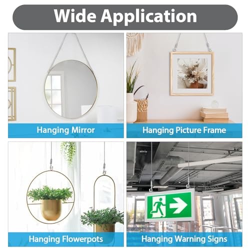 2PCS Adjustable Picture Hanging Wire Kit,Heavy 5.7 x 2.7 x0.7inch, 1M2PCS