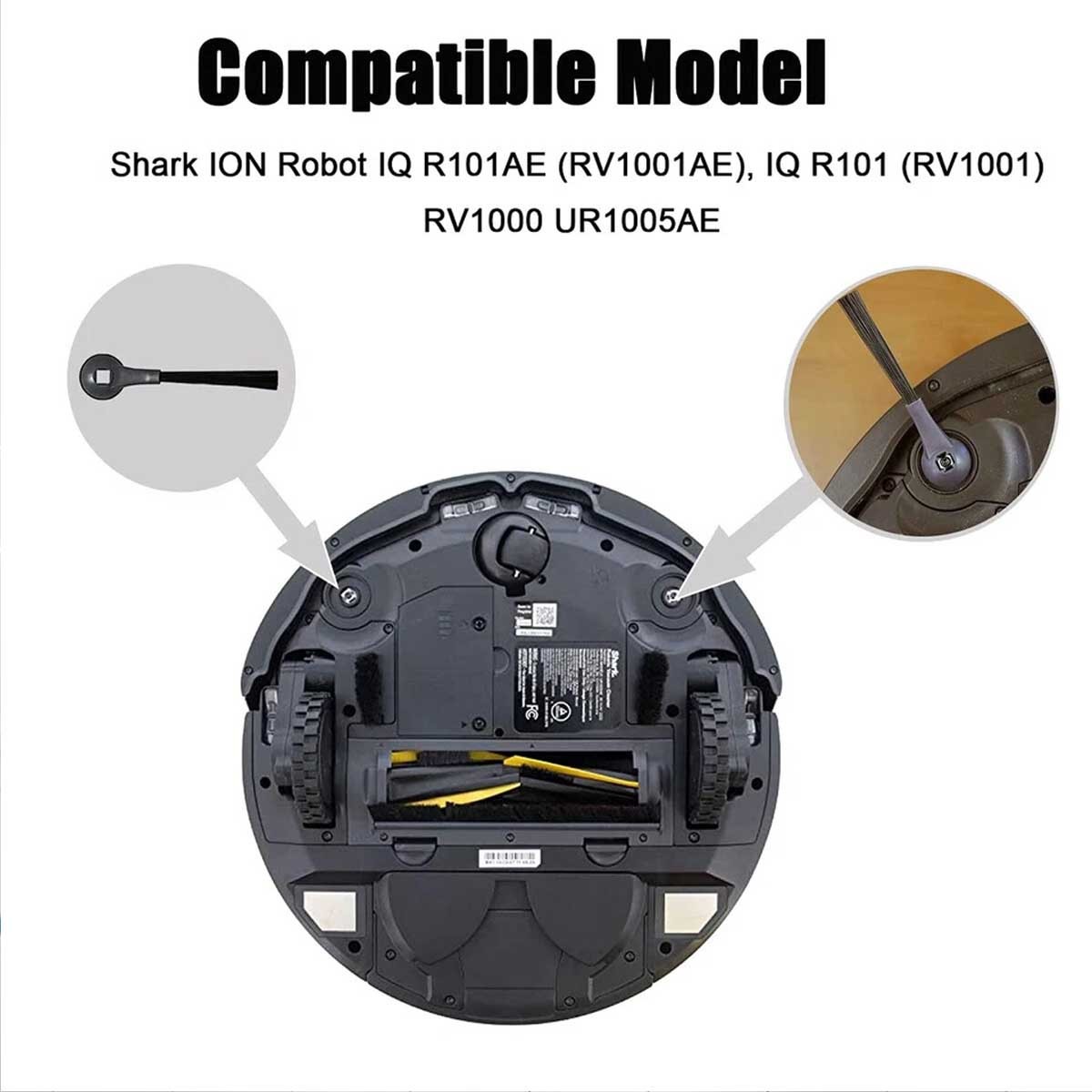 For Shark IQ RV100AE RV1000 RV1100VRUS Vacuum Parts Main/Side Brush & Filter
